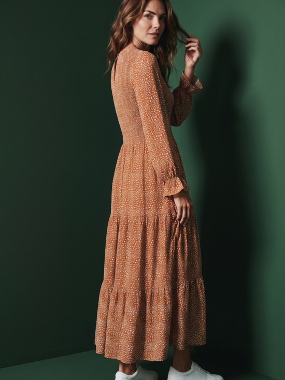 Fashion Small Rust Brown Maxi Dress (Size S)